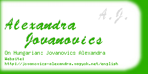 alexandra jovanovics business card